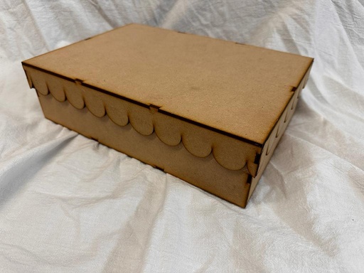 [L20-120] L20-120 Caja 30x20x8cm con tapa zapato de parritas 3mm
