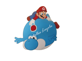 [L22-069] L22-069 Mario sobre Yoshi inflado azul 30cm 3mmm