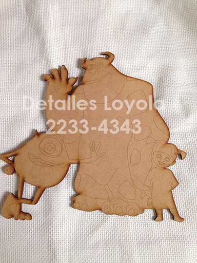 [L22-089] L22-089 Monsters INC. (Mike, Sully y Boo) en conjunto 25cm