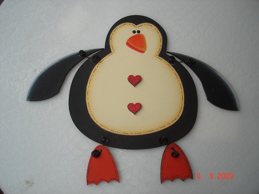 [L23-057b] L23-057b Adorno de guindar de piezas:Pingüino(aprox 18cm)