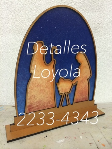 [L23-132] L23-132 Sagrada familia de mesa acabado vitral 30cm