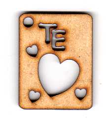 [L27-004a] L27-004a Llavero Placa con Te Amo 4x5cm