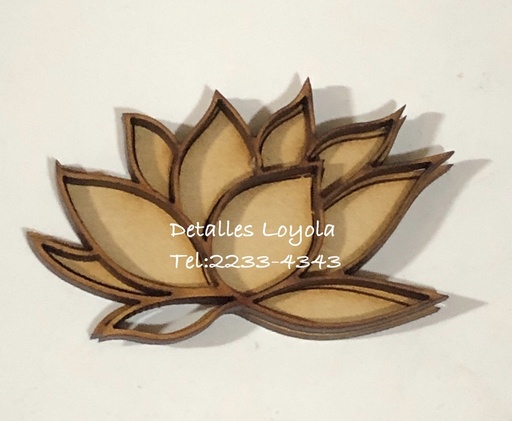 [L27-036] L27-036 Llavero flor de loto 7.5x5cm