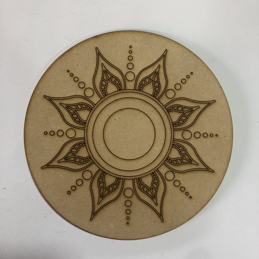[L31-014a] L31-014a Mandala plana henna 5 30cm para portavaso