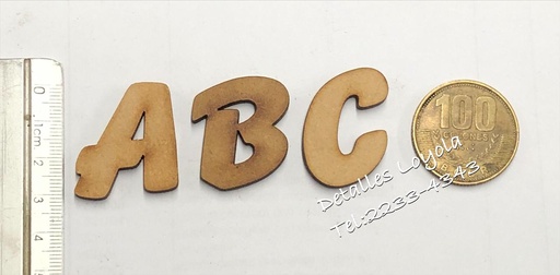 [L33-015] L33-015 Paquete 1 Abecedario Letras Estilo Redondas 3cm L18-010 (27letras)
