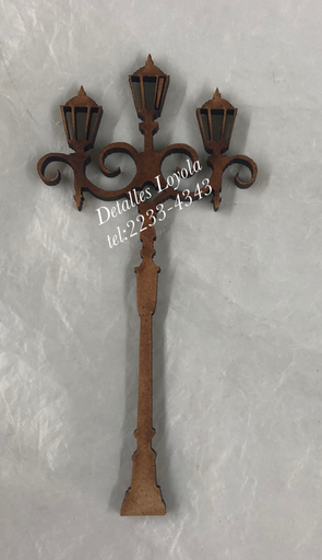 [L34-013] L34-013 Vintage Poste de 3 faroles 12cm
