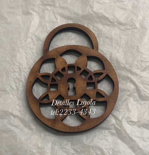 [L34-029a] L34-029a Vintage Cerradura antigua circular #2 6x8cm