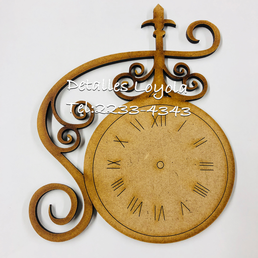 [L34-037] L34-037 Vintage Reloj con colocho calado 11x15cm